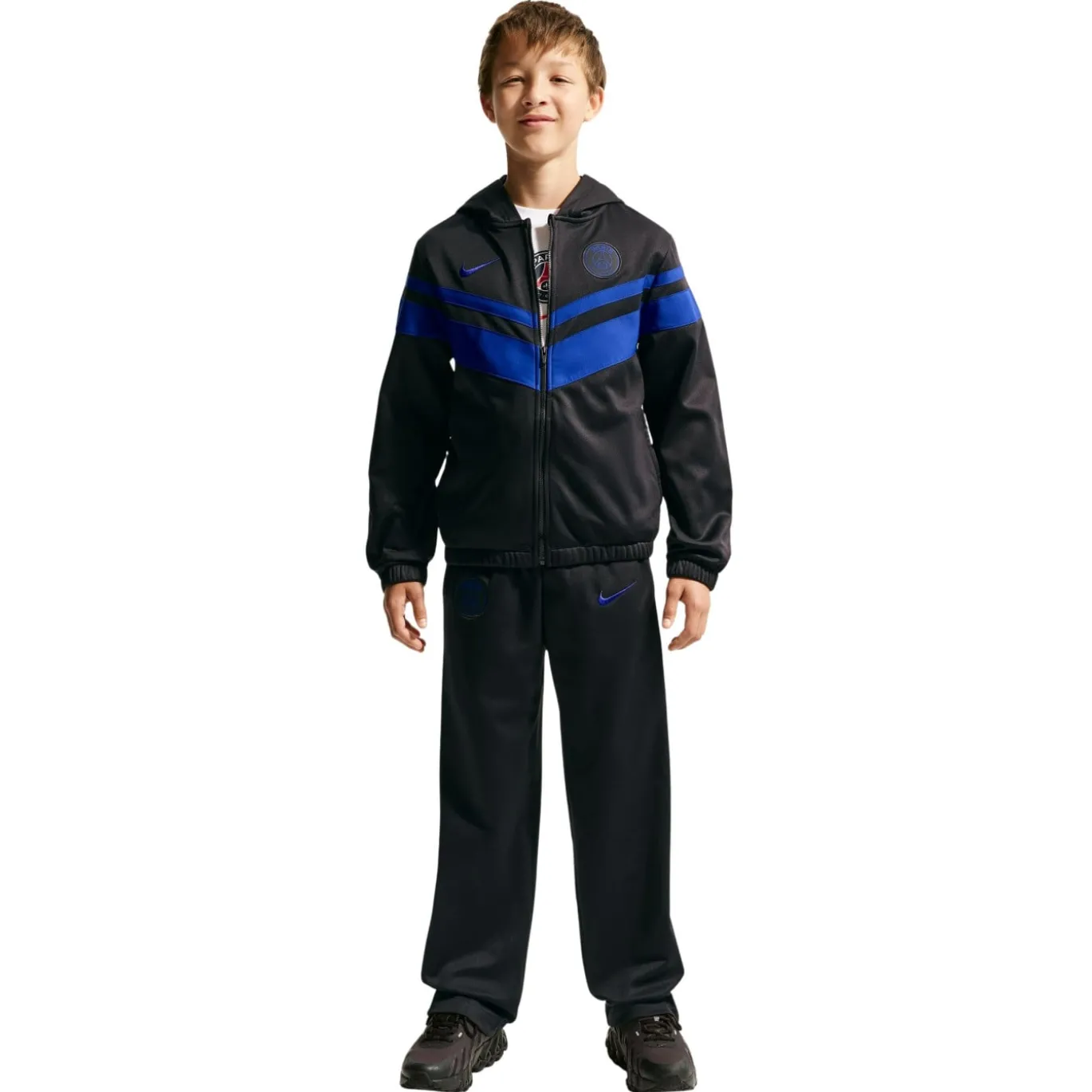 Nike Paris Saint-Germain Sportswear Trainingspak 2026-2027 Kids Zwart Donkerblauw