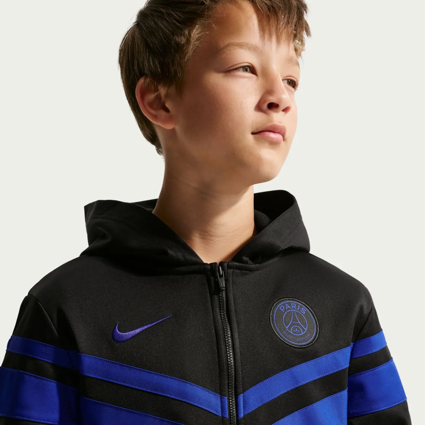 Nike Paris Saint-Germain Sportswear Trainingspak 2026-2027 Kids Zwart Donkerblauw