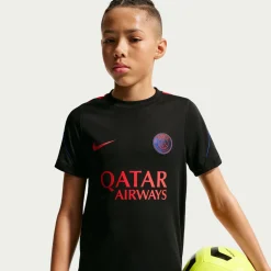 Nike Paris Saint-Germain Strike Trainingsshirt 2026-2027 Kids Zwart Felrood Donkerblauw
