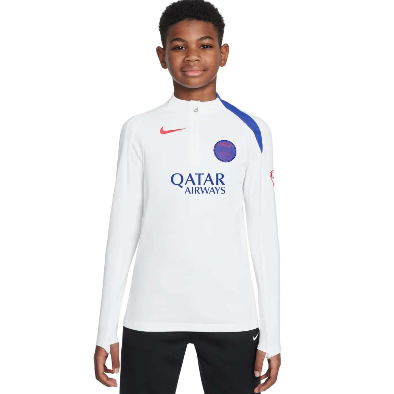 Nike Paris Saint-Germain Strike Trainingspak 1/4-Zip 2025-2026 Kids Wit Zwart Blauw Rood