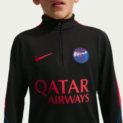 Nike Paris Saint-Germain Strike Trainingstrui 1/4-Zip 2026-2027 Kids Zwart Felrood Donkerblauw