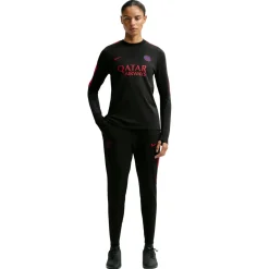 Nike Paris Saint-Germain Strike Crew Trainingstrui 2026-2027 Dames Zwart Felrood Donkerblauw
