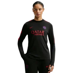 Nike Paris Saint-Germain Strike Crew Trainingstrui 2026-2027 Dames Zwart Felrood Donkerblauw