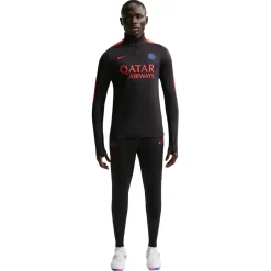 Nike Paris Saint-Germain Strike Trainingstrui 1/4-Zip 2026-2027 Zwart Felrood Donkerblauw