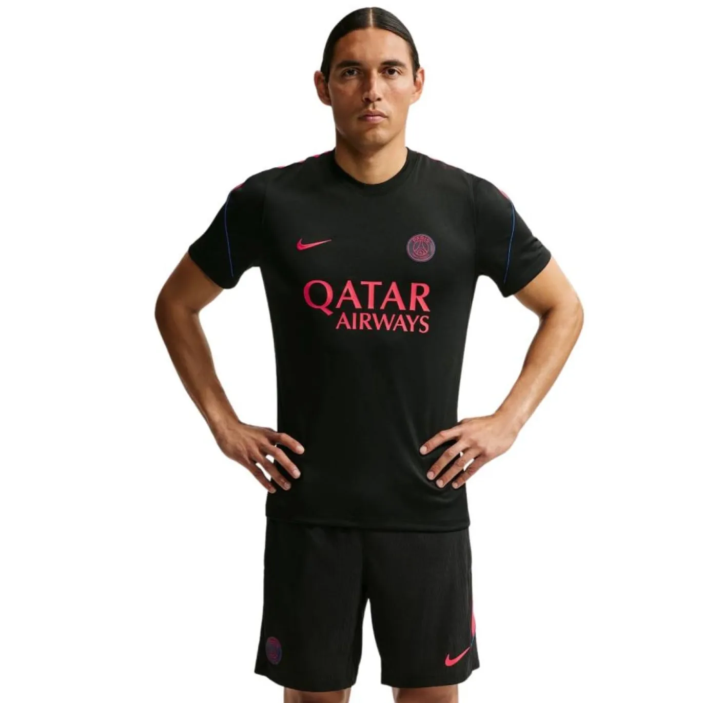 Nike Paris Saint-Germain Strike Trainingsset 2026-2027 Zwart Felrood Donkerblauw