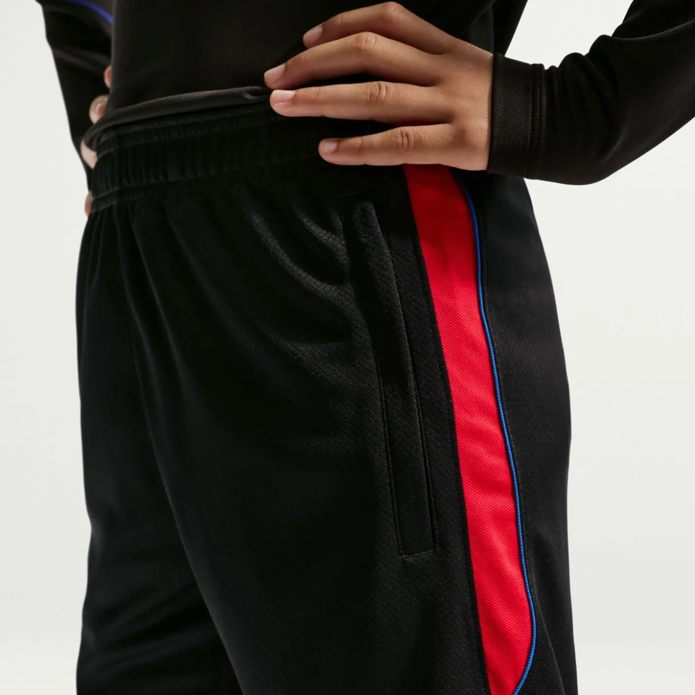 Nike Paris Saint-Germain Strike Trainingsbroekje 2026-2027 Kids Zwart Felrood Donkerblauw