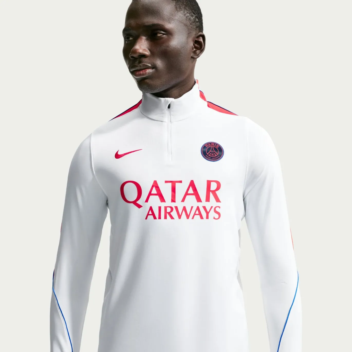 Nike Paris Saint-Germain Strike Trainingspak 1/4-Zip 2026-2027 Wit Donkerblauw Rood