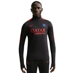 Nike Paris Saint-Germain Strike Trainingspak 1/4-Zip 2026-2027 Zwart Felrood Donkerblauw