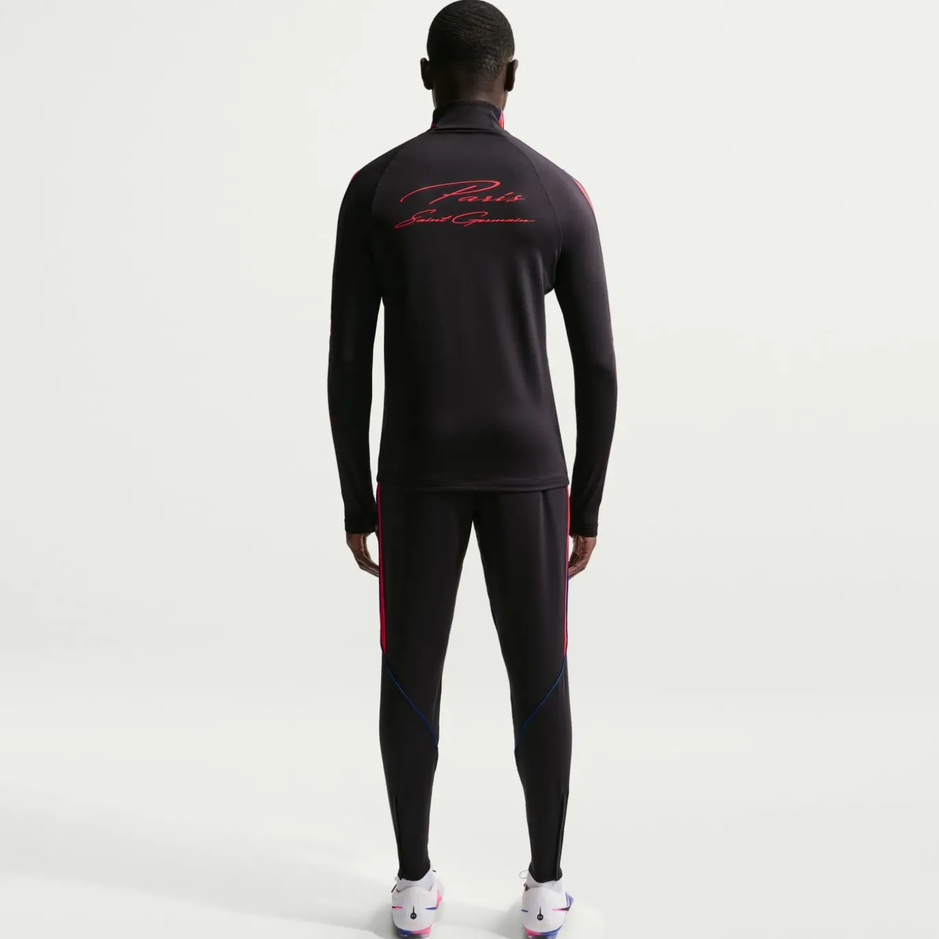 Nike Paris Saint-Germain Strike Trainingspak 1/4-Zip 2026-2027 Zwart Felrood Donkerblauw