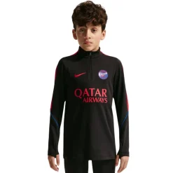 Nike Paris Saint-Germain Strike Trainingspak 1/4-Zip 2026-2027 Kids Zwart Felrood Donkerblauw