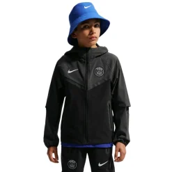 Nike Paris Saint-Germain Tech Woven Trainingspak 2026-2027 Kids Zwart Donkergrijs Wit