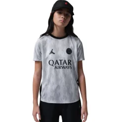 Nike Paris Saint-Germain x Jordan Pre-Match Trainingsshirt 2025-2026 Kids Grijs Zwart