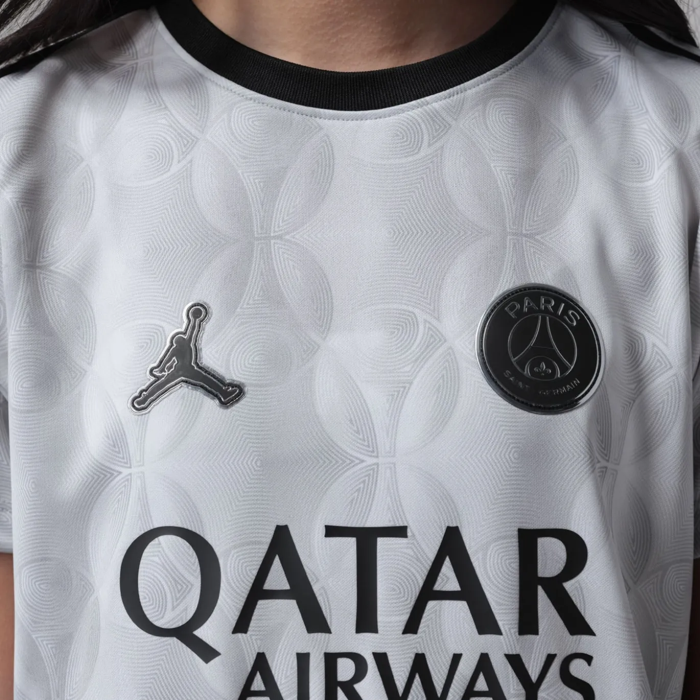 Nike Paris Saint-Germain x Jordan Pre-Match Trainingsshirt 2025-2026 Kids Grijs Zwart