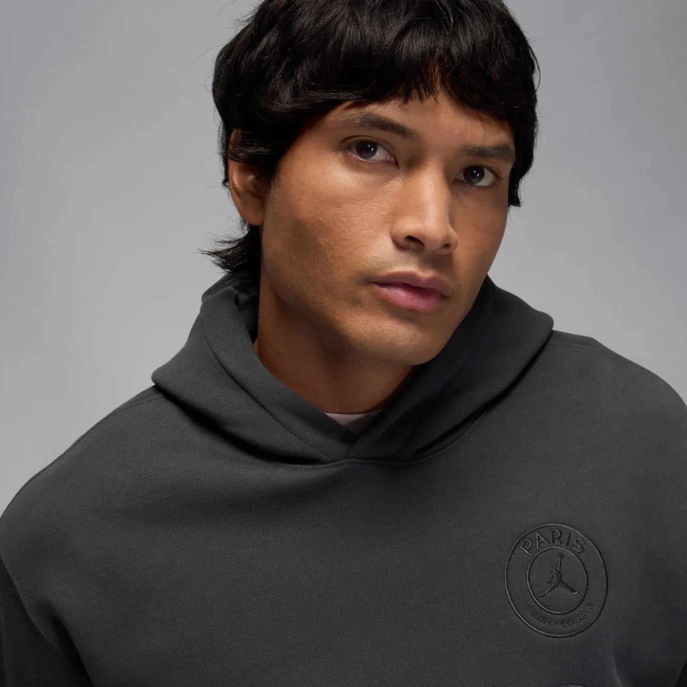 Nike Paris Saint-Germain x Jordan Hoodie 2025-2026 Donkergrijs Zwart