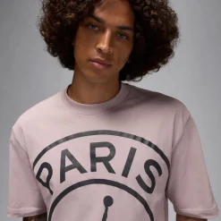 Nike Paris Saint-Germain x Jordan T-Shirt Lichtroze Zwart