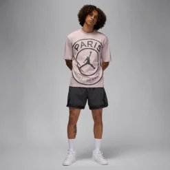 Nike Paris Saint-Germain x Jordan T-Shirt Lichtroze Zwart