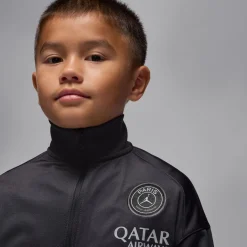 Nike Paris Saint-Germain x Jordan Strike Trainingspak Full-Zip 2025-2026 Kleuters Zwart Donkergrijs