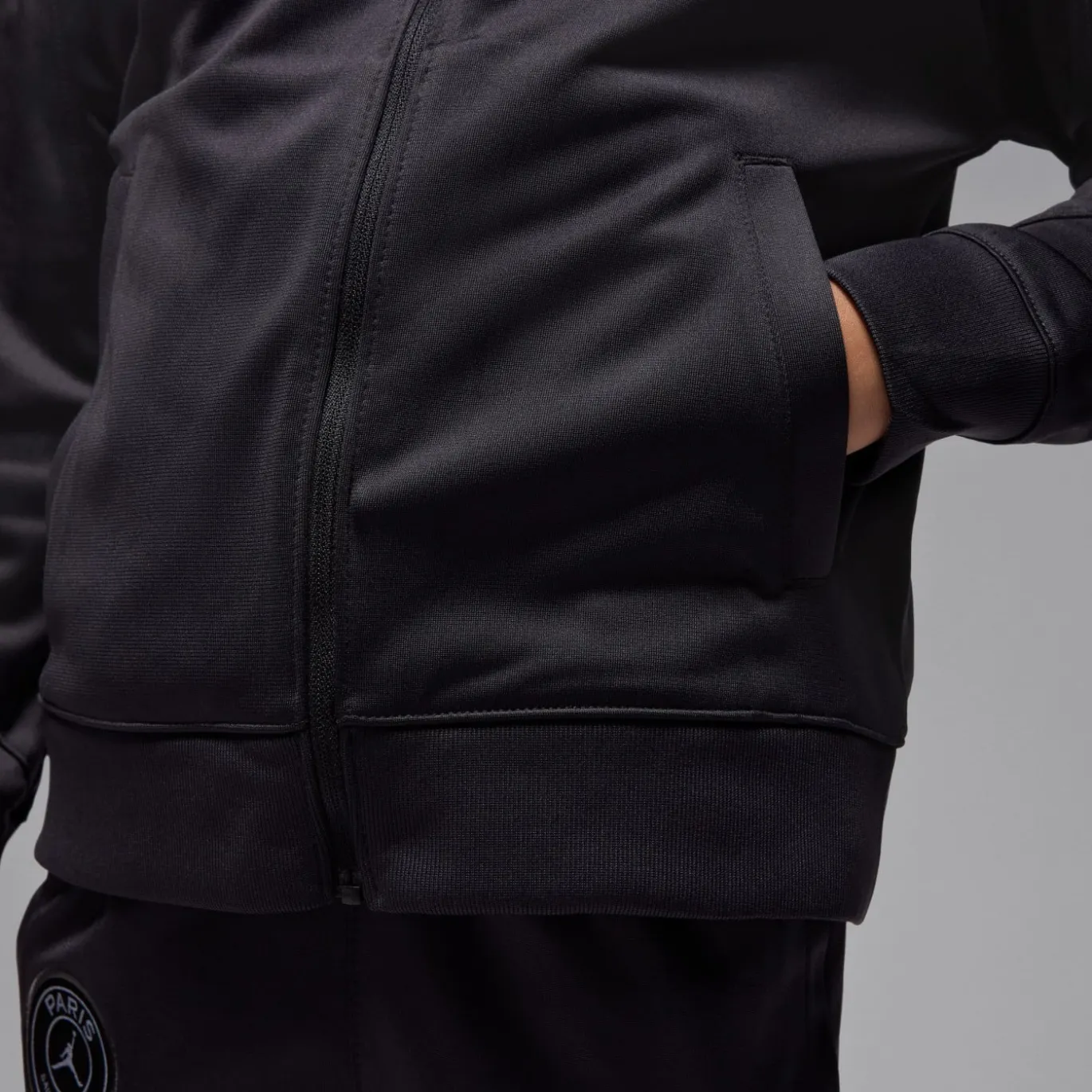 Nike Paris Saint-Germain x Jordan Strike Trainingspak Full-Zip 2025-2026 Kleuters Zwart Donkergrijs