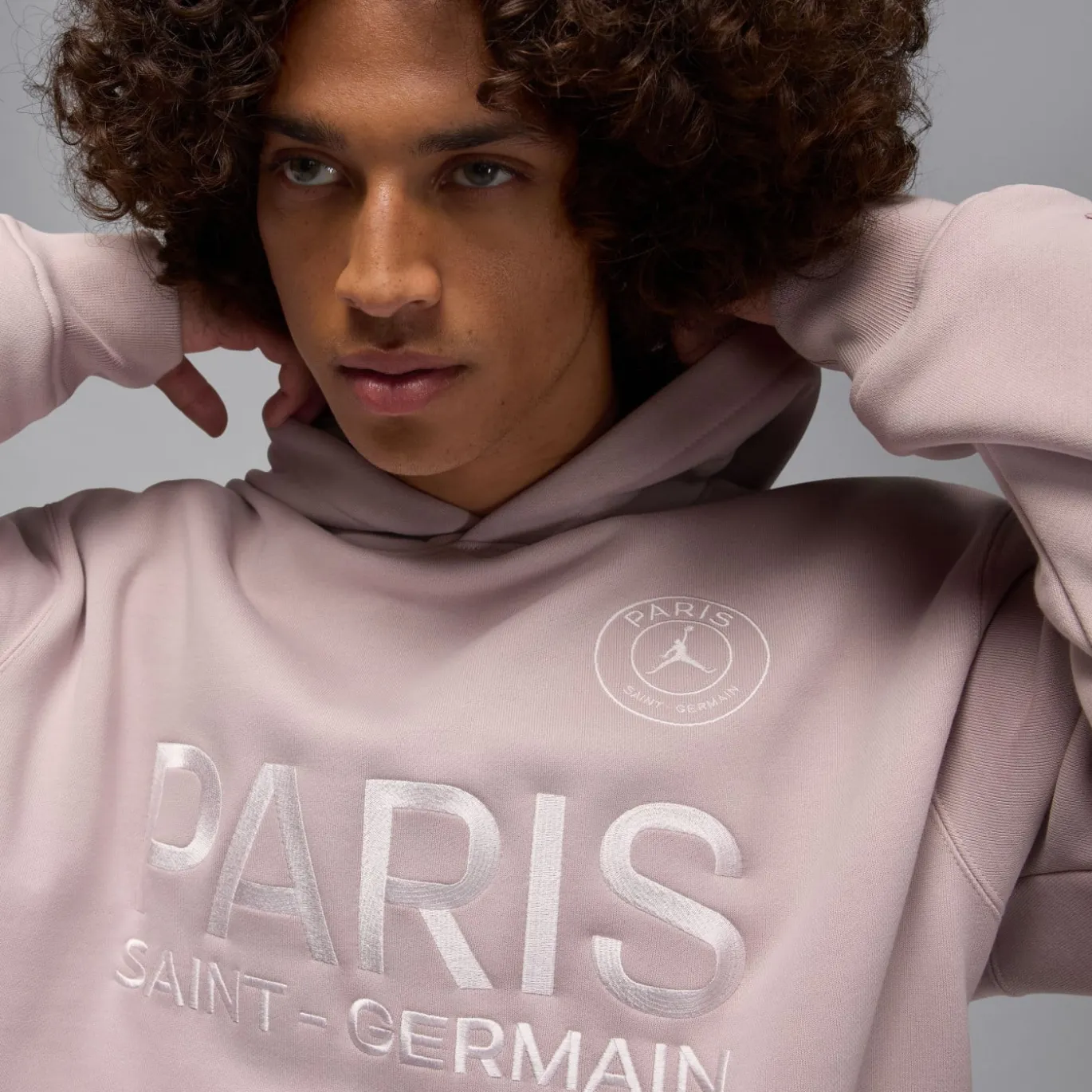Nike Paris Saint-Germain x Jordan Hoodie 2025-2026 Lichtroze