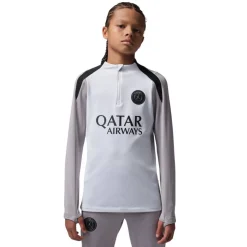 Nike Paris Saint-Germain x Jordan Strike Trainingstrui 1/4-Zip 2025-2026 Kids Wit Grijs Zwart