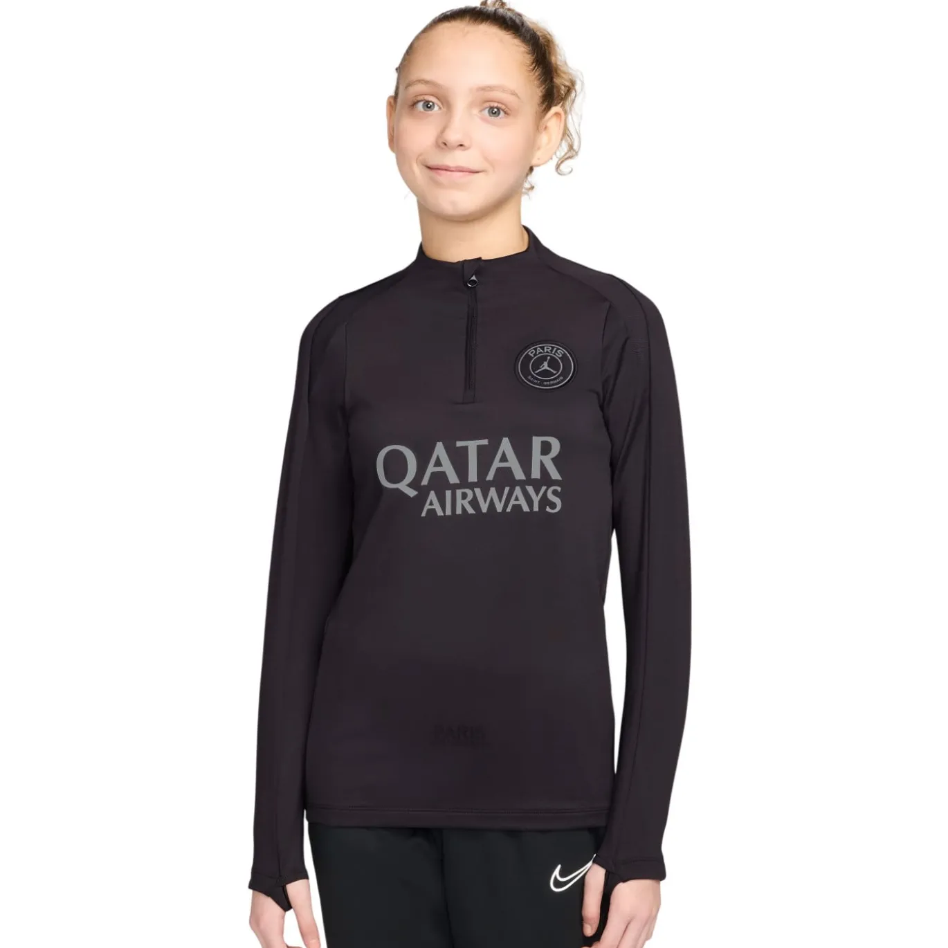 Nike Paris Saint-Germain x Jordan Strike Trainingstrui 1/4-Zip 2025-2026 Kids Zwart Grijs