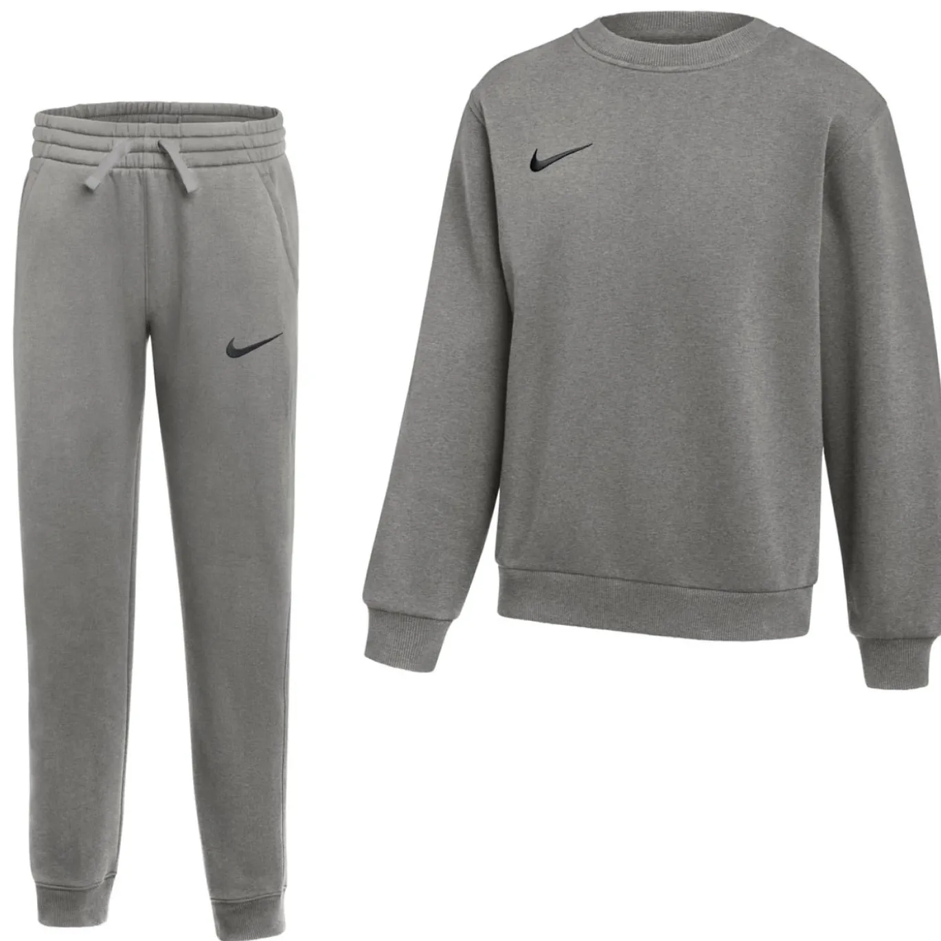 Nike Park 26 Fleece Crew Joggingpak Kids Grijs Zwart