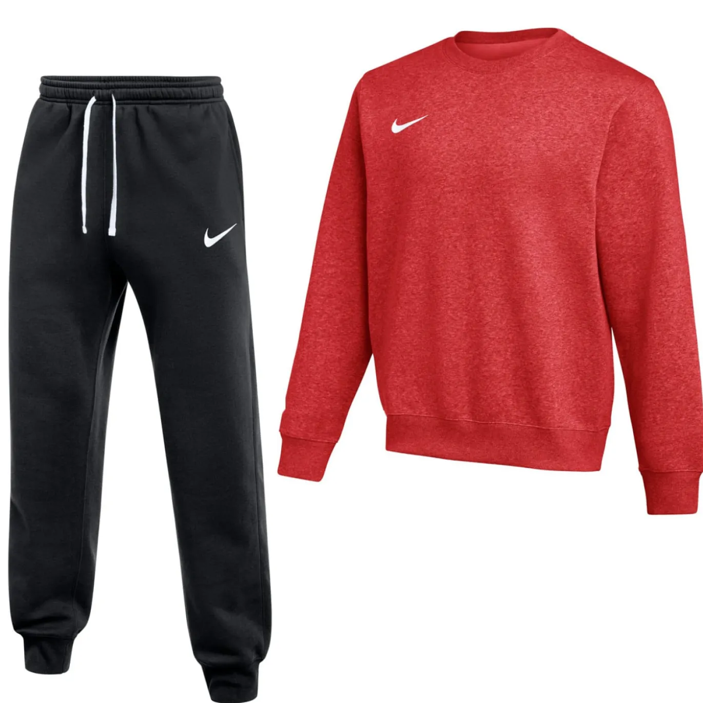 Nike Park 26 Fleece Crew Joggingpak Rood Zwart