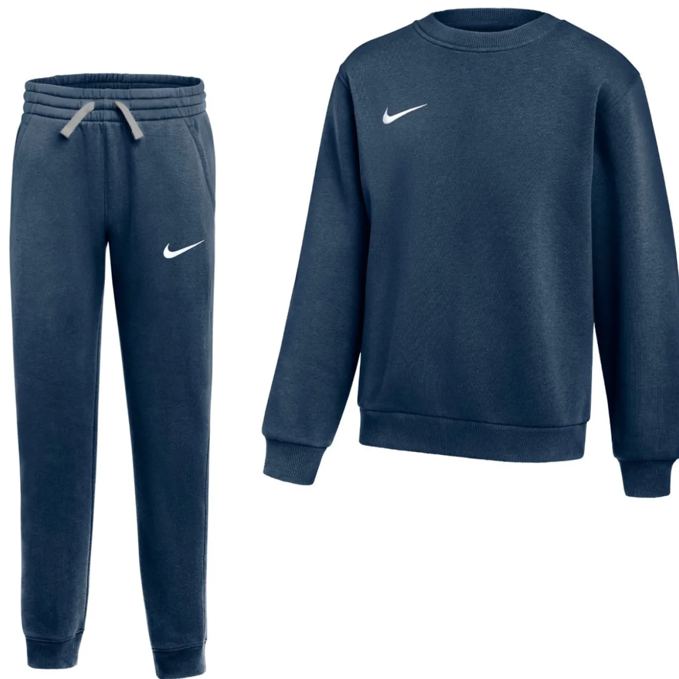 Nike Park 26 Fleece Crew Joggingpak Kids Donkerblauw Wit