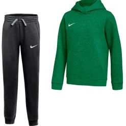 Nike Park 26 Fleece Pullover Hoodie Joggingpak Kids Donkergroen Zwart