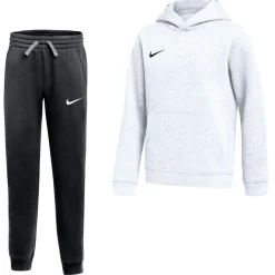 Nike Park 26 Fleece Pullover Hoodie Joggingpak Kids Wit Zwart