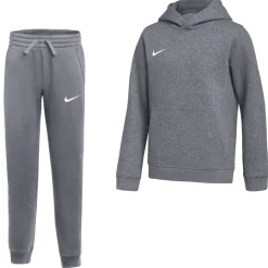 Nike Park 26 Fleece Pullover Hoodie Joggingpak Kids Donkergrijs Wit