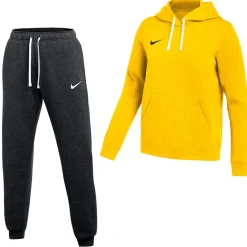 Nike Park 26 Fleece Pullover Hoodie Joggingpak Dames Geel Zwart