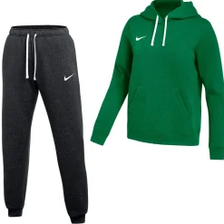 Nike Park 26 Fleece Pullover Hoodie Joggingpak Dames Donkergroen Zwart