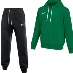 Nike Park 26 Fleece Pullover Hoodie Joggingpak Donkergroen Zwart