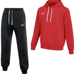 Nike Park 26 Fleece Pullover Hoodie Joggingpak Rood Zwart