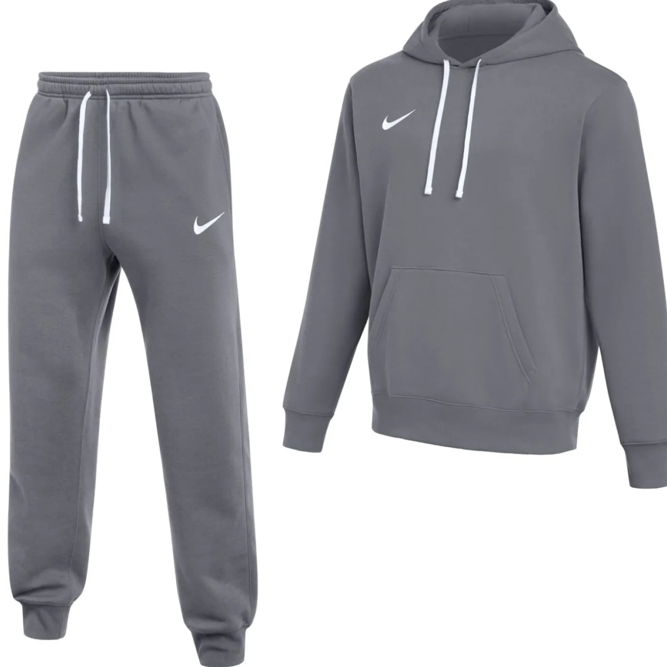 Nike Park 26 Fleece Pullover Hoodie Joggingpak Donkergrijs Wit