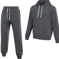 Nike Park 26 Fleece Pullover Hoodie Joggingpak Donkergrijs Zwart