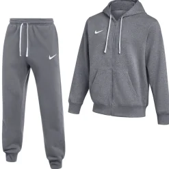Nike Park 26 Fleece Vest Joggingpak Donkergrijs Wit