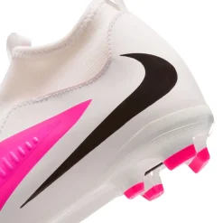 Nike Phantom 6 High Academy Gras / Kunstgras Voetbalschoenen (MG) Kids Wit Felroze Zwart