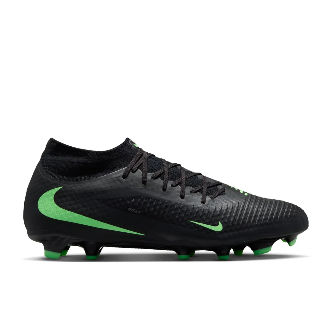 Nike Phantom 6 High Academy Gras / Kunstgras Voetbalschoenen (MG) Zwart Felgroen