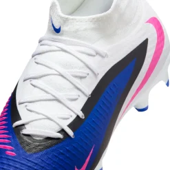 Nike Phantom 6 High Academy Gras / Kunstgras Voetbalschoenen (MG) Blauw Wit Felroze