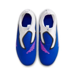 Nike Phantom 6 High Academy Gras / Kunstgras Voetbalschoenen (MG) Kids Blauw Wit Felroze