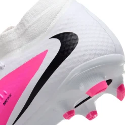 Nike Phantom 6 High Academy Gras / Kunstgras Voetbalschoenen (MG) Wit Felroze Zwart