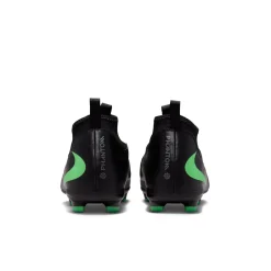 Nike Phantom 6 High Academy Gras / Kunstgras Voetbalschoenen (MG) Kids Zwart Felgroen