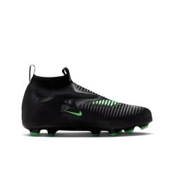 Nike Phantom 6 High Academy Gras / Kunstgras Voetbalschoenen (MG) Kids Zwart Felgroen