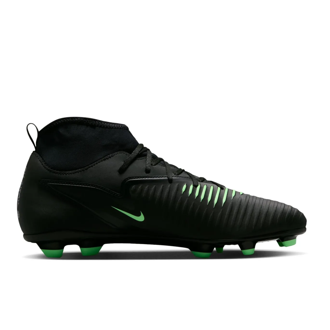 Nike Phantom 6 High Club Gras / Kunstgras Voetbalschoenen (MG) Zwart Felgroen