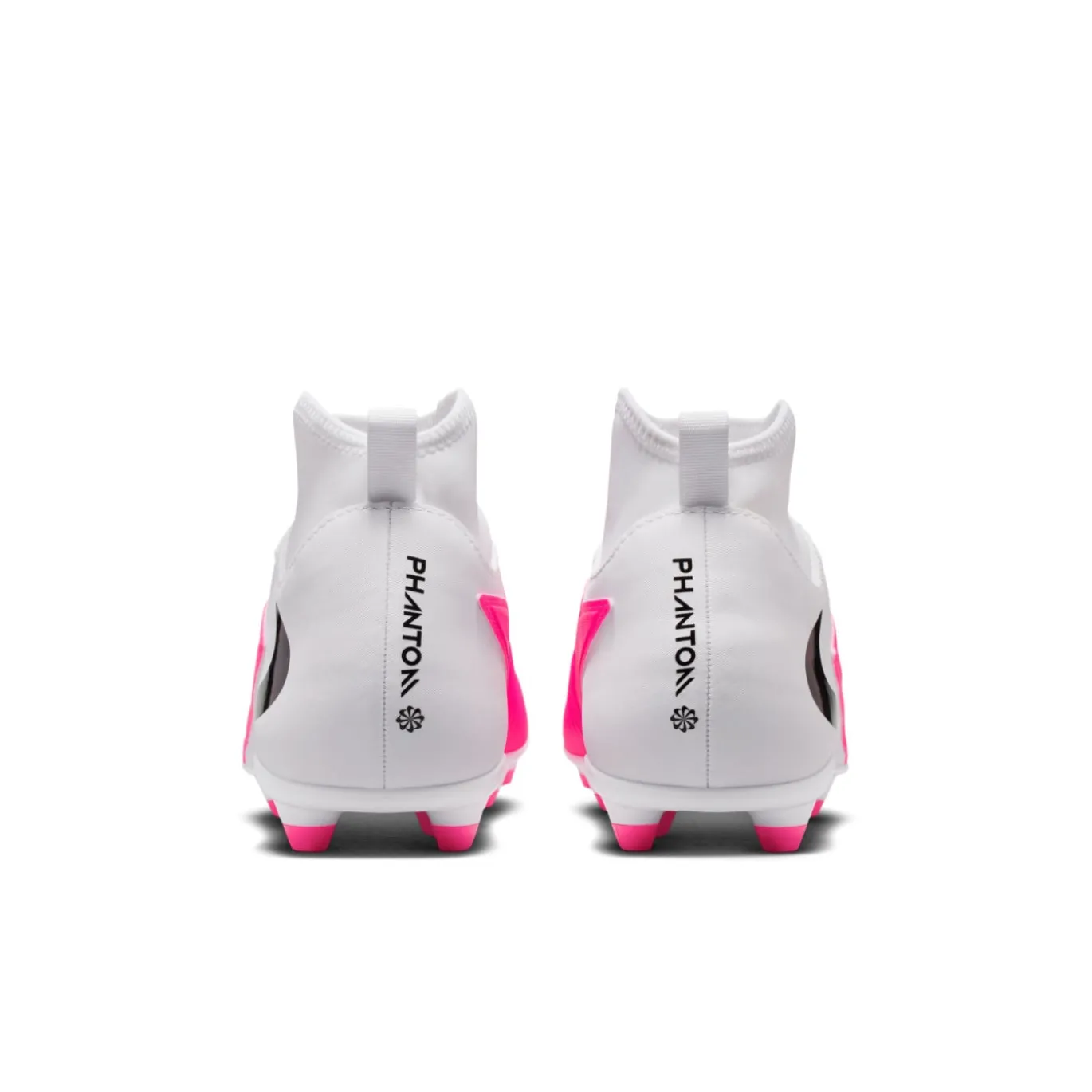 Nike Phantom 6 High Club Gras / Kunstgras Voetbalschoenen (MG) Wit Felroze Zwart