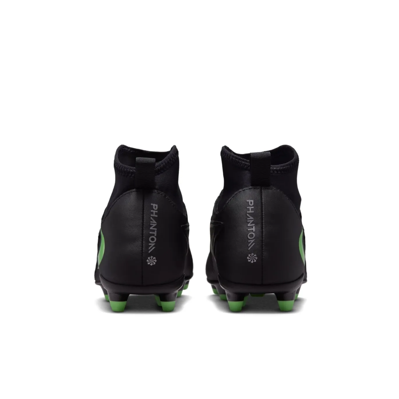 Nike Phantom 6 High Club Gras / Kunstgras Voetbalschoenen (MG) Kids Zwart Felgroen
