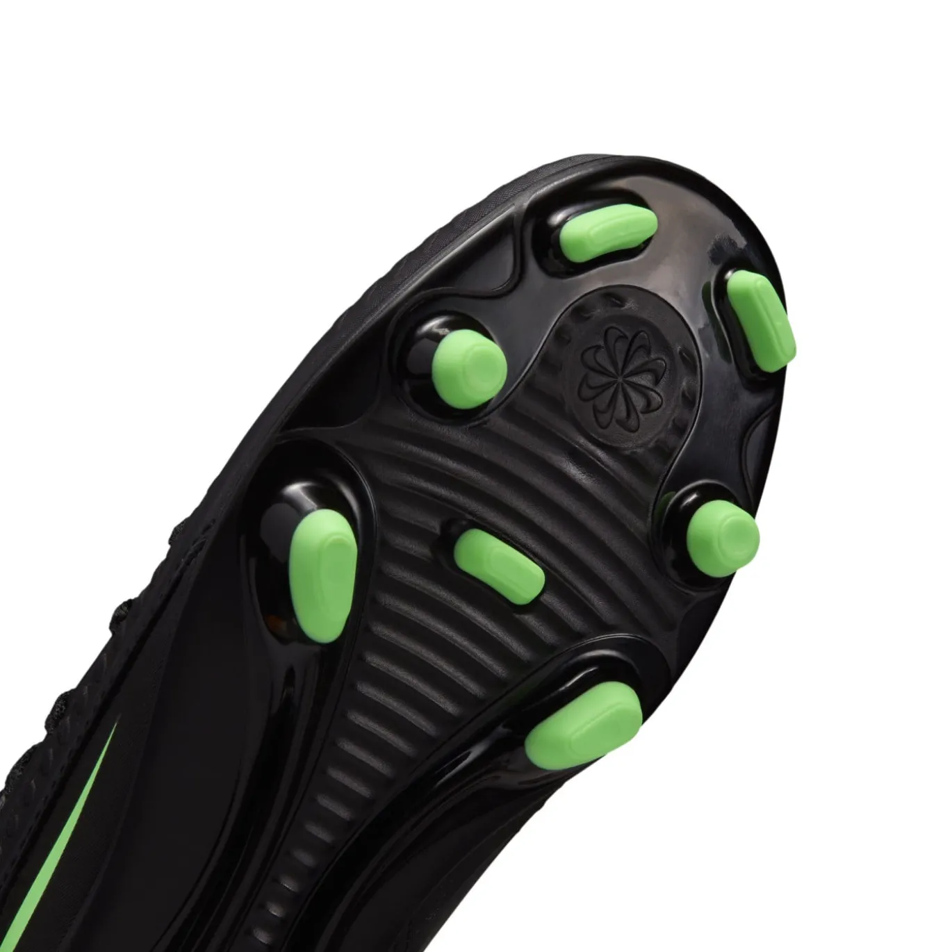 Nike Phantom 6 High Club Gras / Kunstgras Voetbalschoenen (MG) Kids Zwart Felgroen