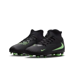 Nike Phantom 6 High Club Gras / Kunstgras Voetbalschoenen (MG) Kids Zwart Felgroen